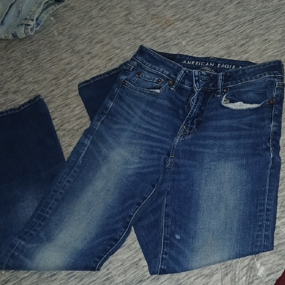 American Eagle Outfitters Dark Blue Relaxed Jeans
